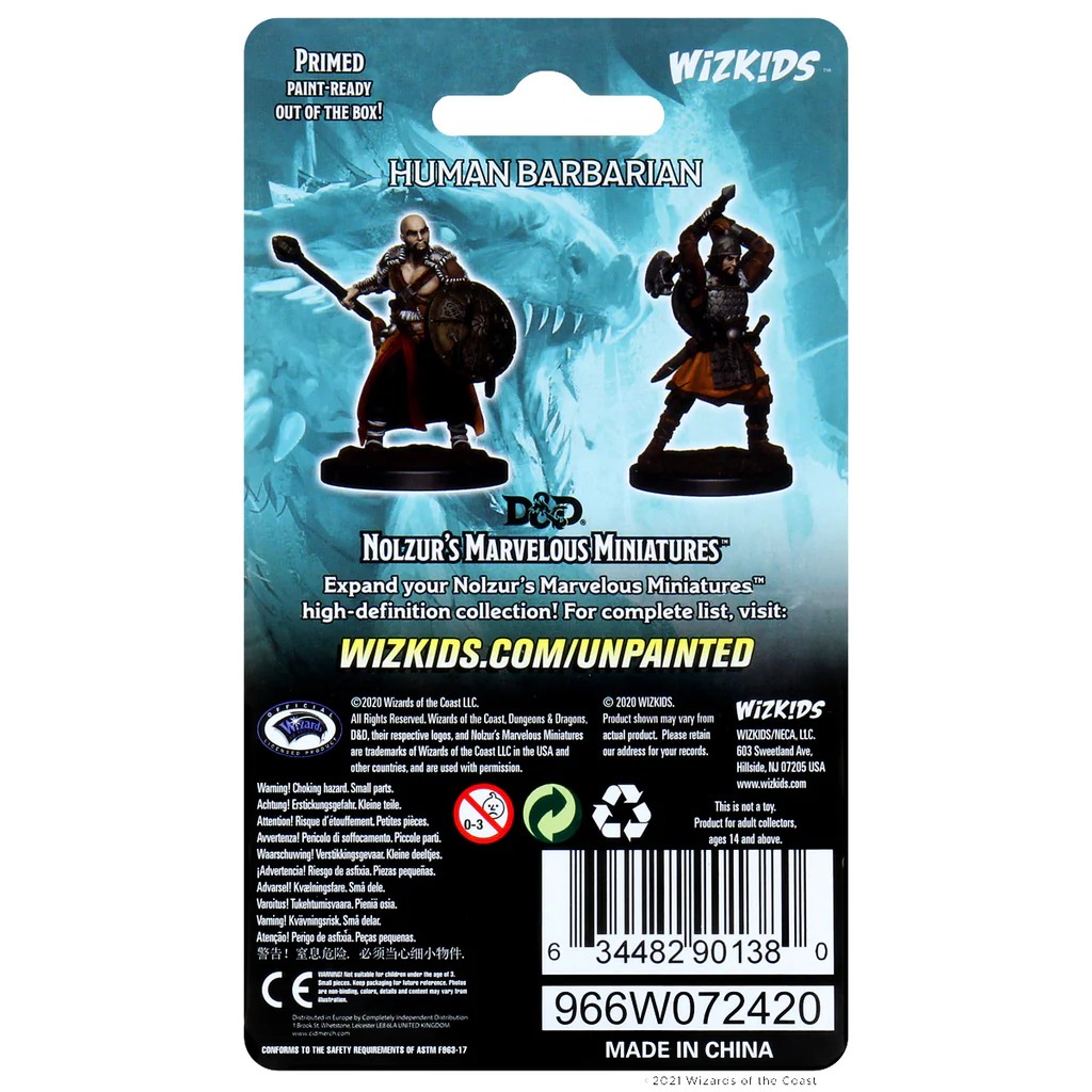 D&D NOLZUR’S MARVELOUS MINIATURES:WAVE 13-Human Barbarian 90138 634482901380