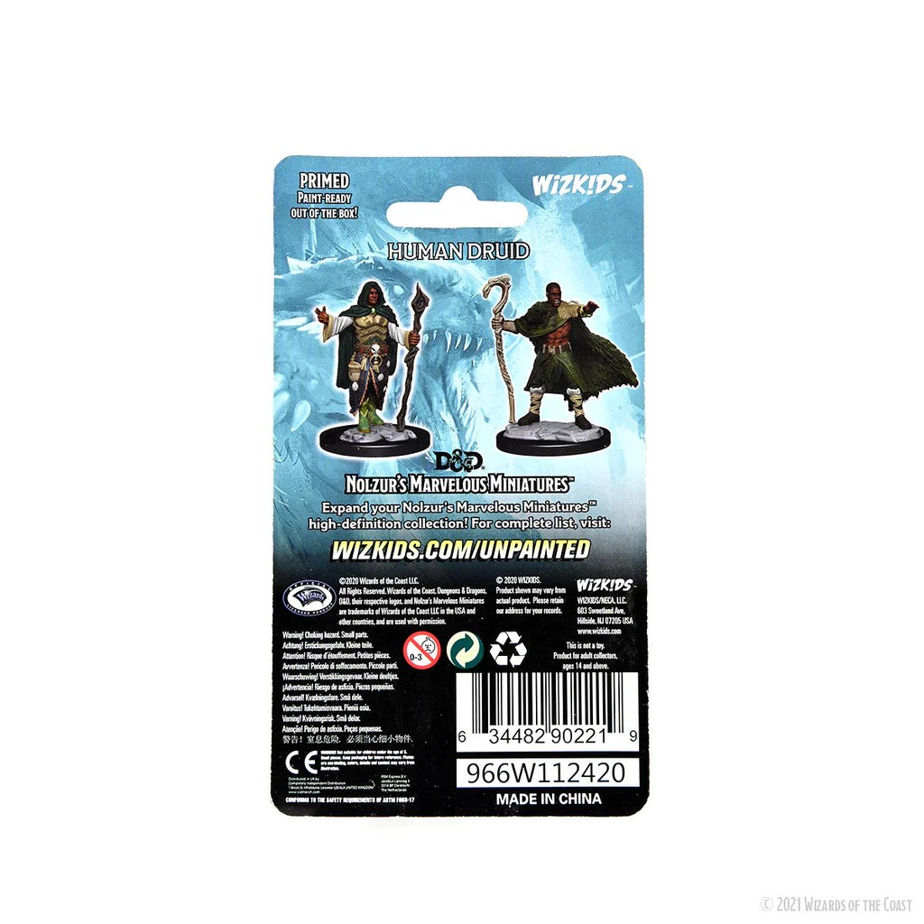 D&D NOLZUR’S MARVELOUS MINIATURES:WAVE 14-Human Druid 90221 634482902219
