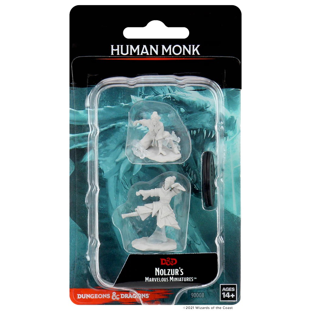 D&D NOLZUR’S MARVELOUS MINIATURES:WAVE 11-Human Monk 90008 634482900086