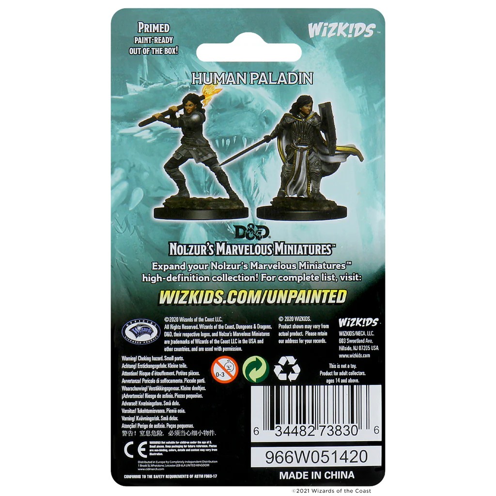 D&D NOLZUR’S MARVELOUS MINIATURES:WAVE 10-Human Paladin 73830 634482738306