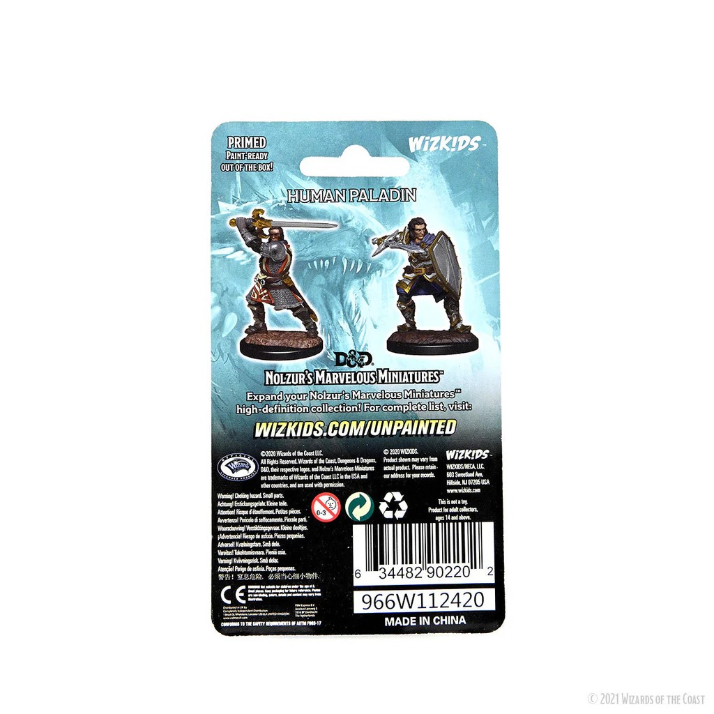 D&D NOLZUR’S MARVELOUS MINIATURES:WAVE 14-Human Paladin 90220 634482902202