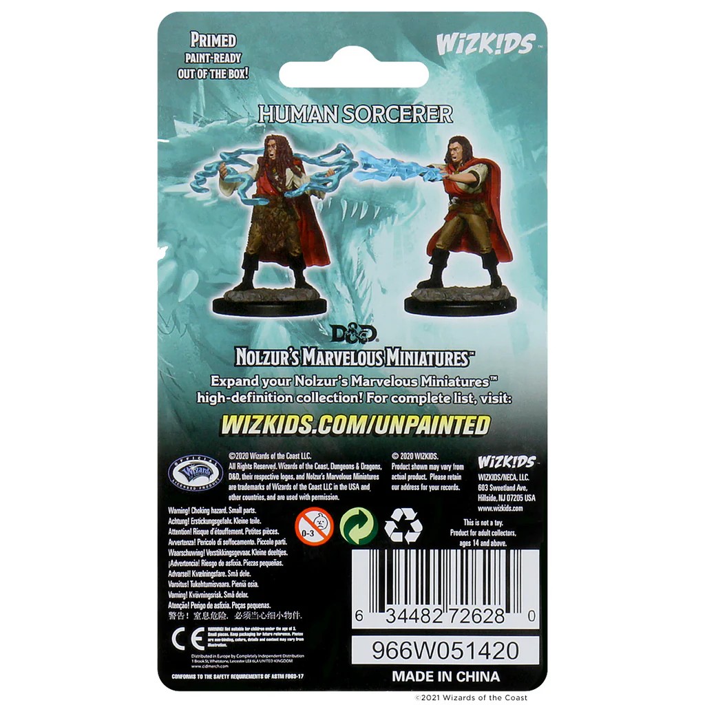 D&D NOLZUR’S MARVELOUS MINIATURES:WAVE 1-Human Sorcerer 72628 634482726280