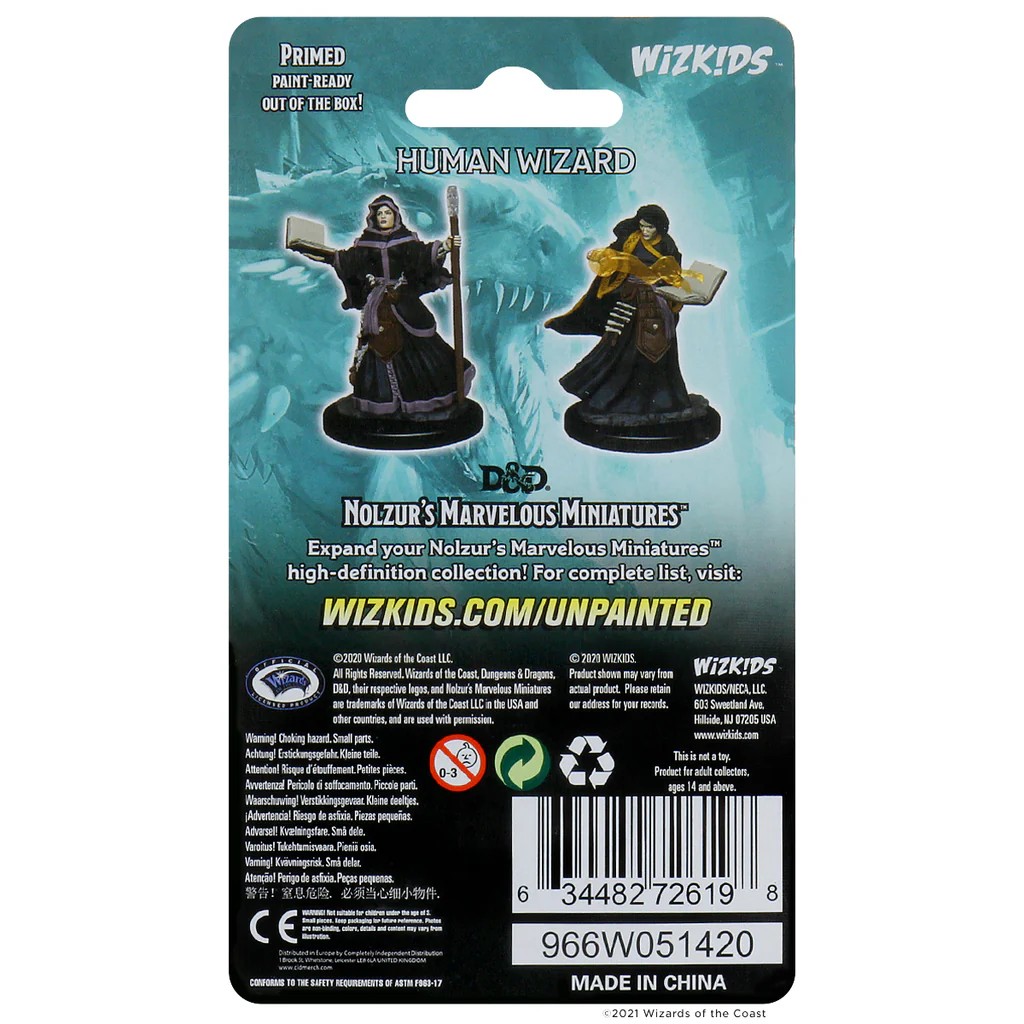 D&D NOLZUR’S MARVELOUS MINIATURES:WAVE 1-Human Wizard(ヒューマン・ウィザード・フィーメイル) 72619 634482726198