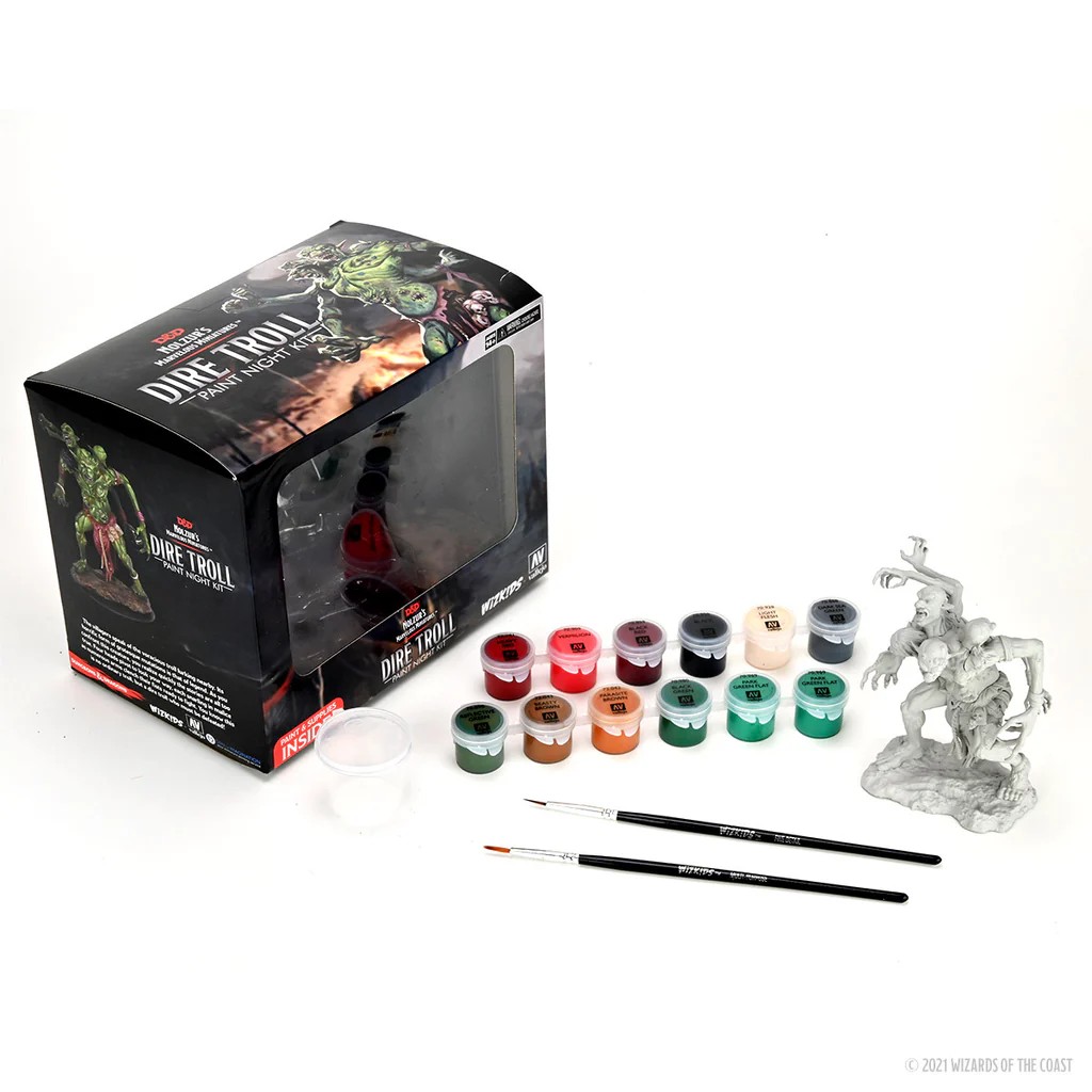D&D NOLZUR’S MARVELOUS MINIATURES:PAINT NIGHT KIT-Dire Troll 90291