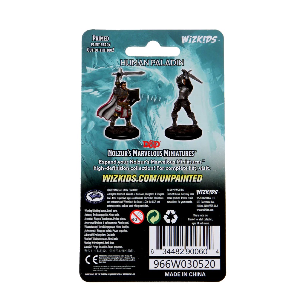 D&D NOLZUR’S MARVELOUS MINIATURES:WAVE 12-Human Paladin 90060 634482900604