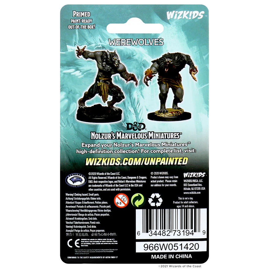 D&D NOLZUR’S MARVELOUS MINIATURES:WAVE 4-Werewolves 73194 634482731949