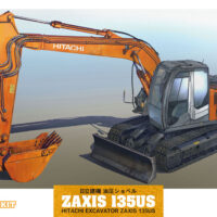 ハセガワ 1/35 日立建機 油圧ショベル ZAXIS135US 4967834660014